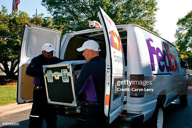 The FedExCup trophy is delivered to East Lake Golf Club before the final round of THE TOUR Championship presented by Coca-Cola, at East Lake Golf...
