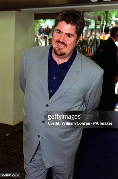 Comedian and television personality Phill Jupitus at the premiere of the animated film Chicken Run, at the Odeon Leicester Square cinema, in London....