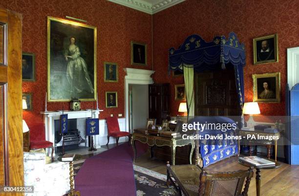 State bedroom at Althorp House, where Winston Churchill started to write his memoirs. Preparations are being completed for the reopening of the...