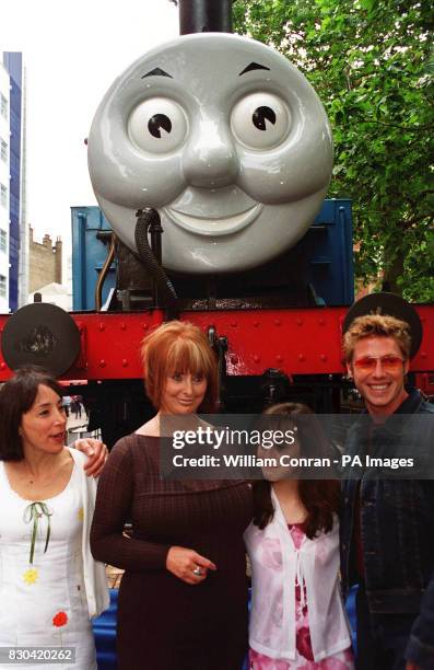 Stars of the film at the world charity premiere of Thomas and the Magic Railroad, actress Didi Conn, producer, writer and director Britt Allcroft,...