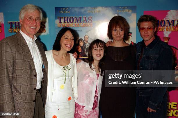 Stars of the film at the world charity premiere of Thomas and the Magic Railroad. Actress Didi Conn , Mara Wilson , producer, writer and director...