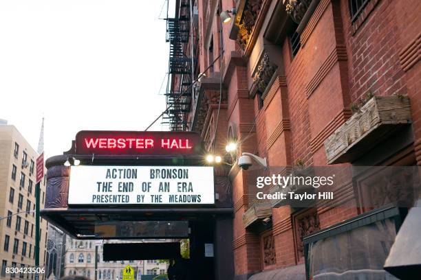 Exterior view of the last show at Webster Hall on August 10, 2017 in New York City.