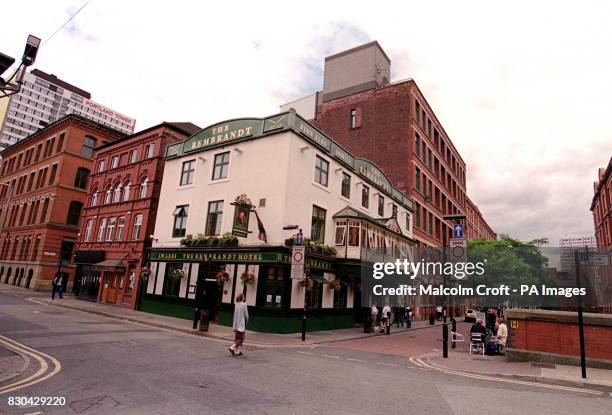 The Rembrandt pub in Canal Street, Manchester, a famous gay district of the city.