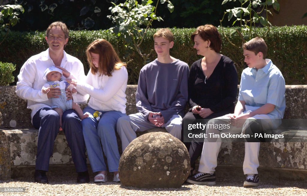 Tony Blair at Villa Cusona in Tuscany, Italy