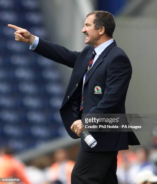 Blackburn Rovers boss Graeme Souness barks out orders as his side get off to a winning start by beating Crystal Palace in their Nationwide Division...