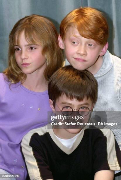 Actor Daniel Radcliffe , who is to play Harry Potter in the film "Harry Potter and the Sorcerer's Stone" based on the book by J K Rowling, with...