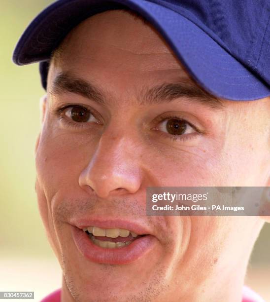 Jonathan Edwards the Triple Jump World Record holder at his Press Conference at the GB Athletics Training Camp on the Gold Coast of Australia.