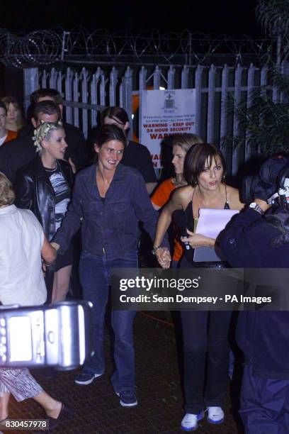 Channel Four Big Brother contestant Anna Nolan after she left the Big Brother House in East London, with presenter Davina McCall, when Craig Phillips...