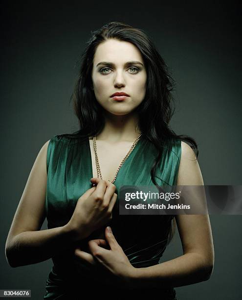 Actor Katie McGrath poses for a portrait shoot in London on June 16, 2008.