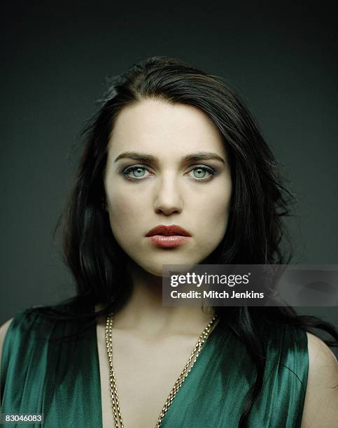 Actor Katie McGrath poses for a portrait shoot in London on June 16, 2008.