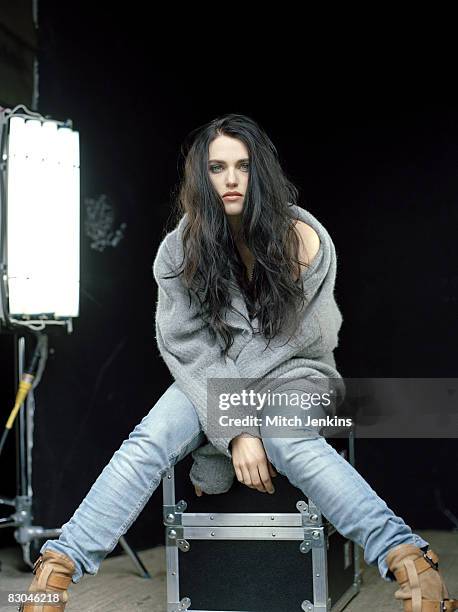 Actor Katie McGrath poses for a portrait shoot in London on June 16, 2008.