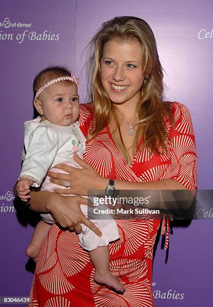 Actress Jodie Sweetin and daughter Zoie arrives at the "Celebration of Babies" silent auction and luncheon to benefit March of Dimes on September 27,...