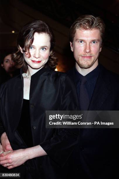 Actress Emily Watson with her husband actor Jack Waters at the British Independent Film Awards held at the Cafe Royal in London.