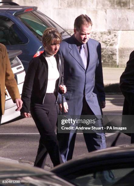 Denise Fergus, mother of murdered toddler James Bulger, with her husband Stuart, as she leaves the the High Court in London. *The Lord Chief Justice...