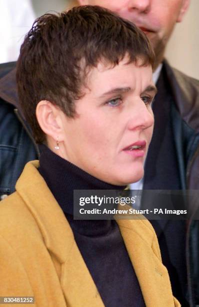 Lesley Halligan, friend of Denise Fergus outside the High Court in London, after learning that the Lord Chief Justice Lord Woolf cut the minimum...