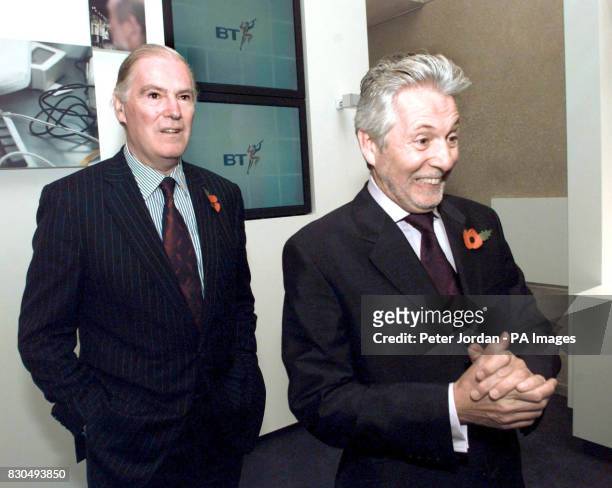 British Telecom Chairman Sir Iain Vallance and chief executive Sir Peter Bonfield at their head office in London. BT unveiled its most dramatic...