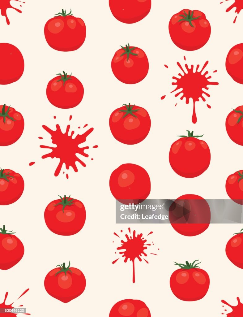 La Tomatina achtergrond [tomaten naadloze patroon]