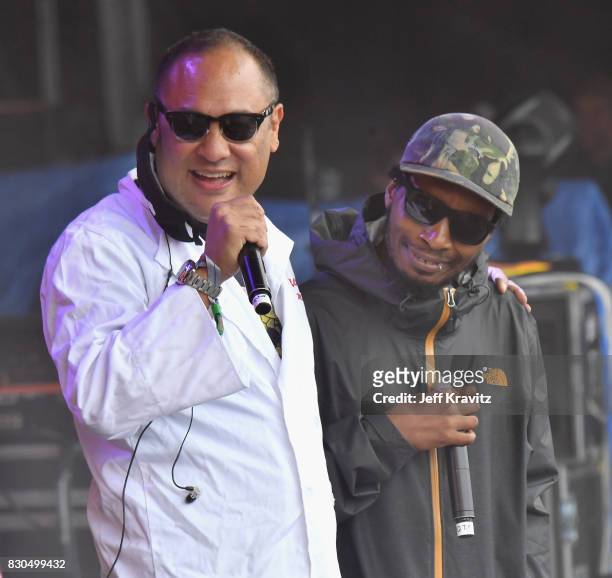 Dan the Automator of Dr. Octagon and Del the Funky Homosapien perform on Lands End Stage during the 2017 Outside Lands Music And Arts Festival at...