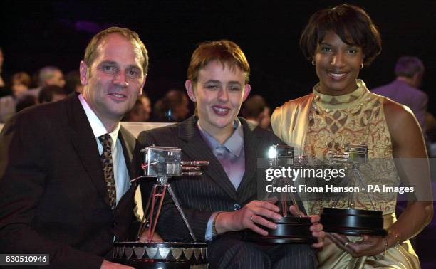 Sports Personality Of The Year 2000 winner and five times Olympic gold medal winner, rower Steve Redgrave , with fellow gold medallists, runner up,...