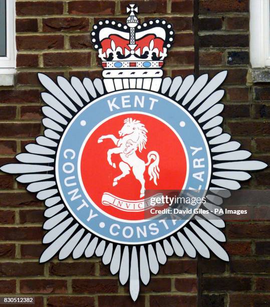Kent County Constabulary badge. PC John Odell was killed in a hit-and-run on Shottendane Road, Margate, Kent. The 30-year-old officer was carrying...