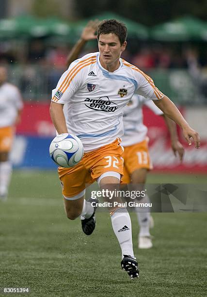 Defender Bobby Boswell of the Houston Dynamo chases down the ball during the match against Toronto FC on September 27, 2008 at BMO Field in Toronto,...