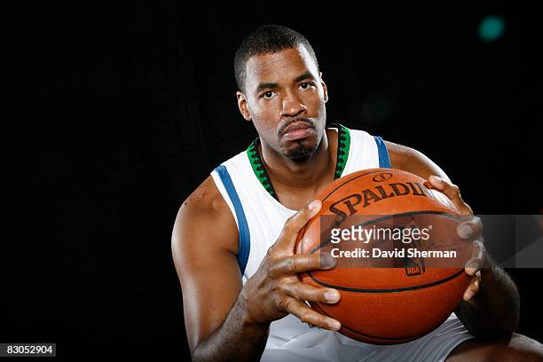 Jason Collins of the Minnesota Timberwolves poses for a portrait during NBA Media Day at the Target Center September 29, 2008 in Minneapolis,...