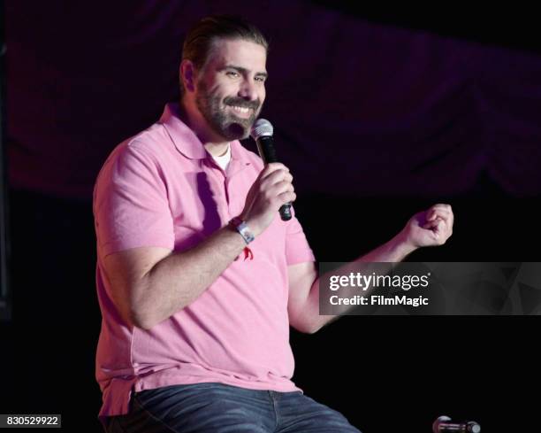 Arnie Niekamp of Hello from the Magic Tavern performs on The Barbary Stage during the 2017 Outside Lands Music And Arts Festival at Golden Gate Park...