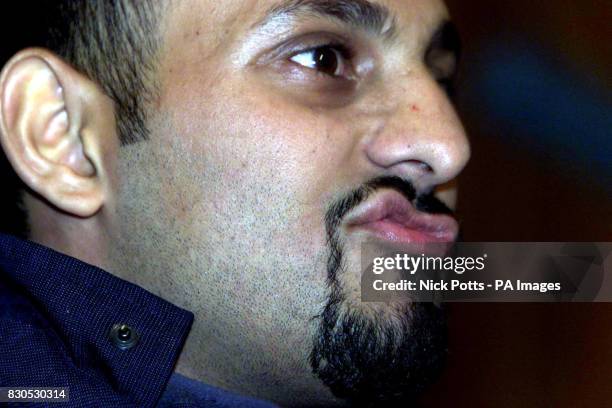 Boxer Prince Naseem Hamed at The Four Seasons Hotel, London announcing the date of his next fight. Hamed will meet Mexican Marco Antonio Barrera at...
