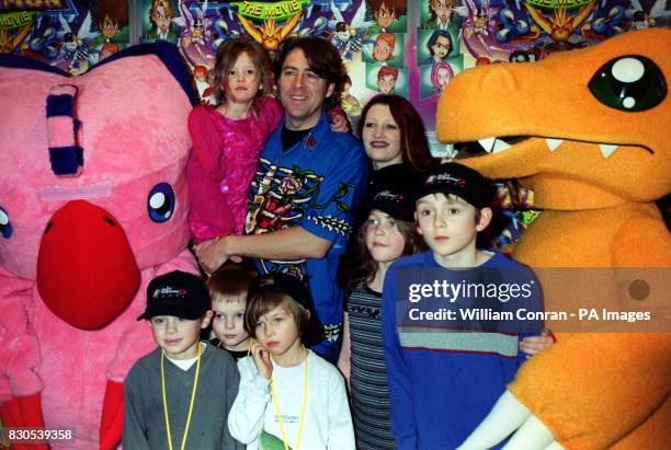 Television film critic Jonathan Ross, his wife Jane Goldman and their daughter Betty Kitten and son Harvey Kirby , at the premiere for the kids film...