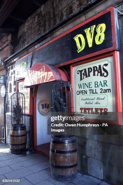 The DV8 lap dancing club in Leeds. The trial started today at Hull Crown Court of three footballers, Jonathan Woodgate, Tony Hackworth and Lee...