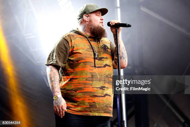Rag'n'Bone Man performs on the Sutro Stage during the 2017 Outside Lands Music And Arts Festival at Golden Gate Park on August 11, 2017 in San...