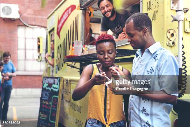 food truck - small business lunch stock pictures, royalty-free photos & images