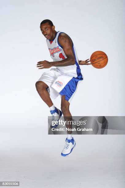 Mike Taylor of the Los Angeles Clippers poses for a portrait during NBA Media Day on September 29, 2008 at the Clippers Training Facility in Playa...