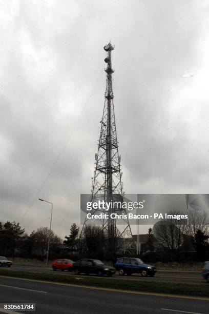 File picture dated 6/3/01 of TV company RTE's main transmission mast at Donnybrook, Dublin, where army bomb disposal experts, carried our a controled...