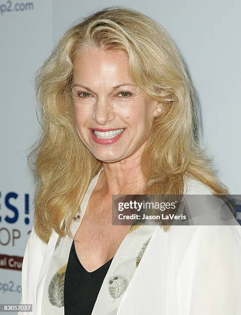 Actress Cyndy Garvey attends the "Yes on Prop 2" benefit at a private residence on September 28, 2008 in Los Angeles, California.