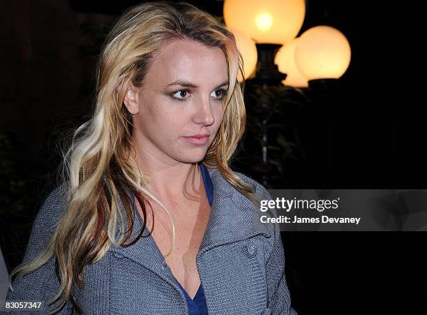 Britney Spears seen on the streets of Manhattan on September 29, 2008 in New York City.