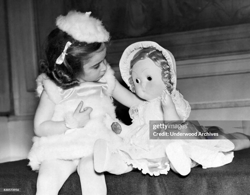Girl With Queen Mary's Prize