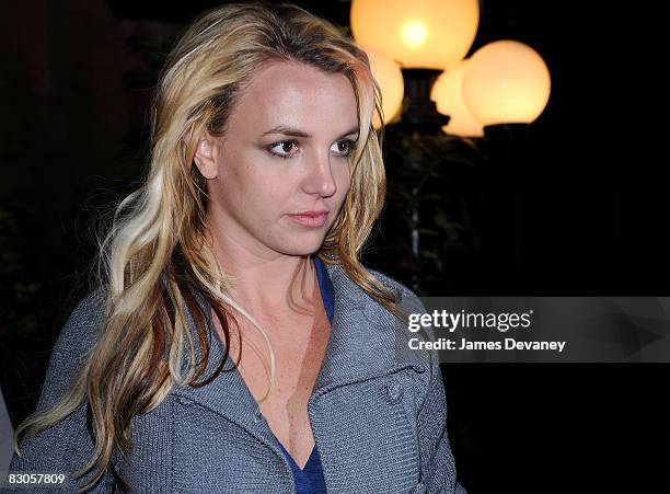 Britney Spears seen on the streets of Manhattan on September 29, 2008 in New York City.