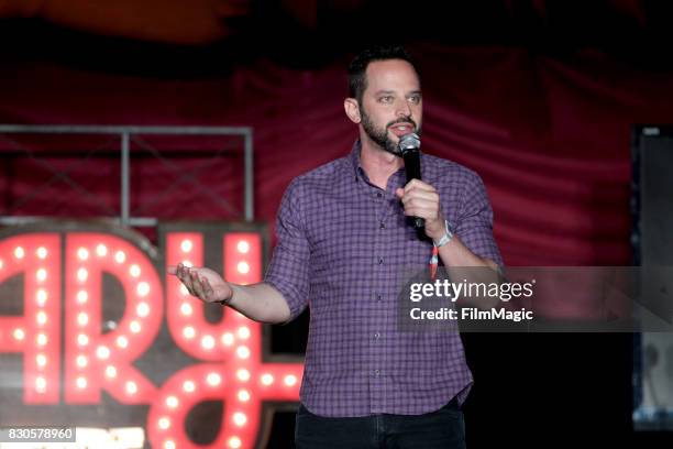 Actor Nick Kroll performs on The Barbary Stage during the 2017 Outside Lands Music And Arts Festival at Golden Gate Park on August 11, 2017 in San...