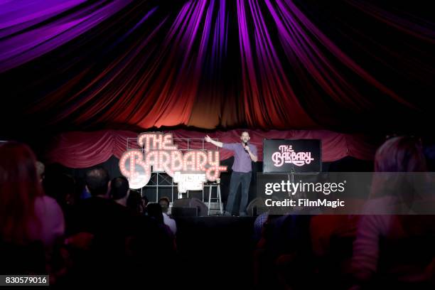 Actor Nick Kroll performs on The Barbary Stage during the 2017 Outside Lands Music And Arts Festival at Golden Gate Park on August 11, 2017 in San...