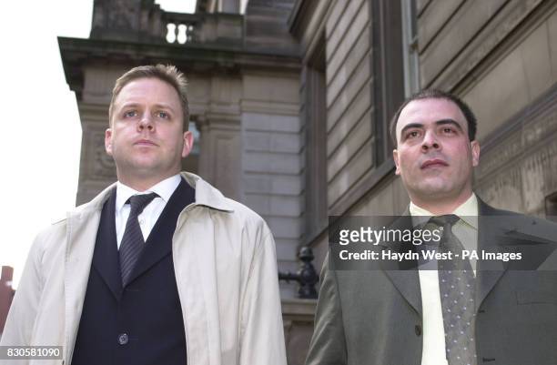 Dr David Morton and Dr Feda Mulhem leave Nottingham Coroner's Court following an inquest into the death of Wayne Jowett, who died after having a...