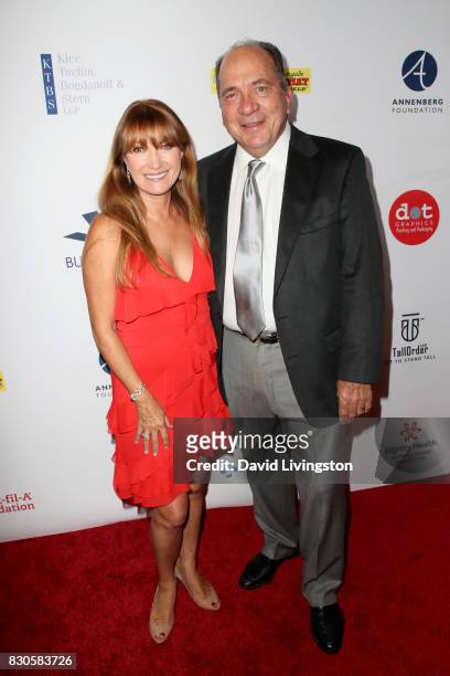 Jane Seymour and Johnny Bench at the 17th Annual Harold & Carole Pump Foundation Gala at The Beverly Hilton Hotel on August 11, 2017 in Beverly...
