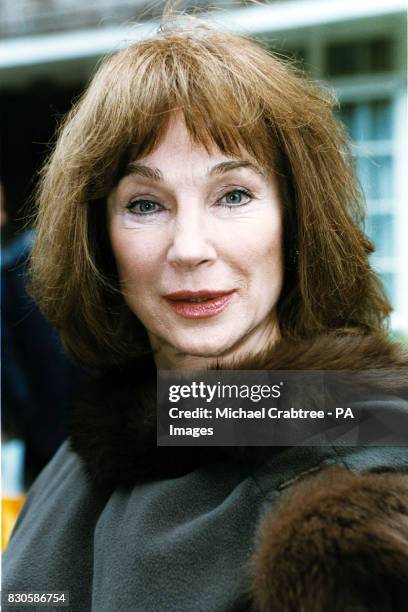 Actress Shirley Anne Field outside a house in Aubrey Walk, Kensington, London, where a blue plaque was unveiled by the Musical Heritage to Sixties...