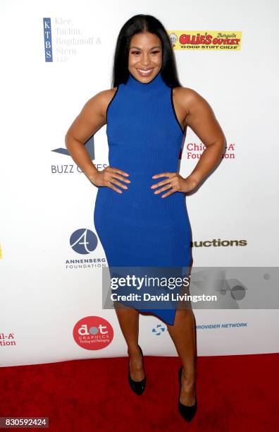 Jordin Sparks at the 17th Annual Harold & Carole Pump Foundation Gala at The Beverly Hilton Hotel on August 11, 2017 in Beverly Hills, California.