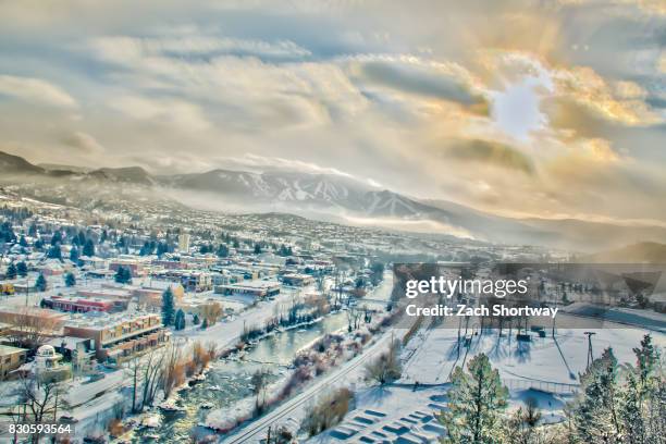 winter town, usa - steamboat springs stock pictures, royalty-free photos & images