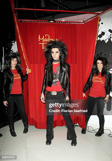 Tokio Hotel's Bill Kaulitz wax figure is being unveiled at Madame Tussauds on September 30, 2008 in Berlin, Germany.