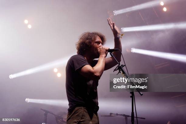 Robin Pecknold of Fleet Foxes performs on the Sutro Stage during the 2017 Outside Lands Music And Arts Festival at Golden Gate Park on August 11,...