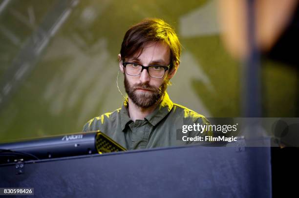 Chris Geddes of Belle & Sebastian performs on the Sutro Stage during the 2017 Outside Lands Music And Arts Festival at Golden Gate Park on August 11,...