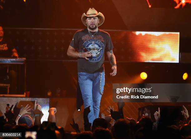 Singer/Songwriter Jason Aldean performs during Jason Aldean's 2nd Annual Concert For The Kids, Benefiting Children's Hospital Navicent Health of Bibb...