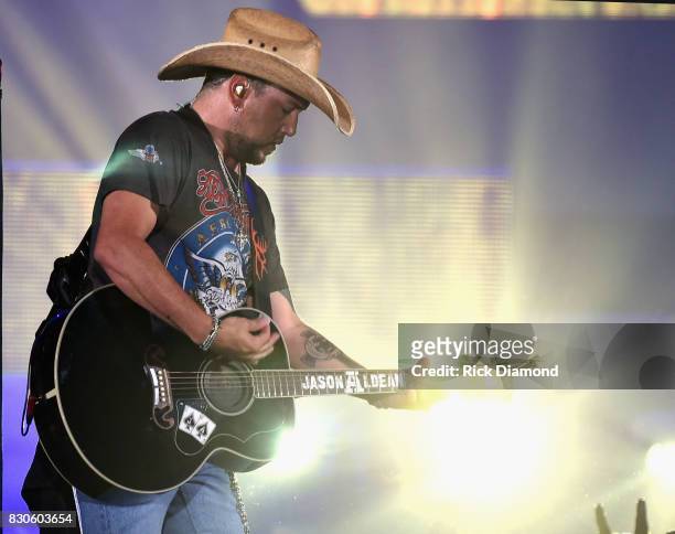 Singer/Songwriter Jason Aldean performs during Jason Aldean's 2nd Annual Concert For The Kids, Benefiting Children's Hospital Navicent Health of Bibb...